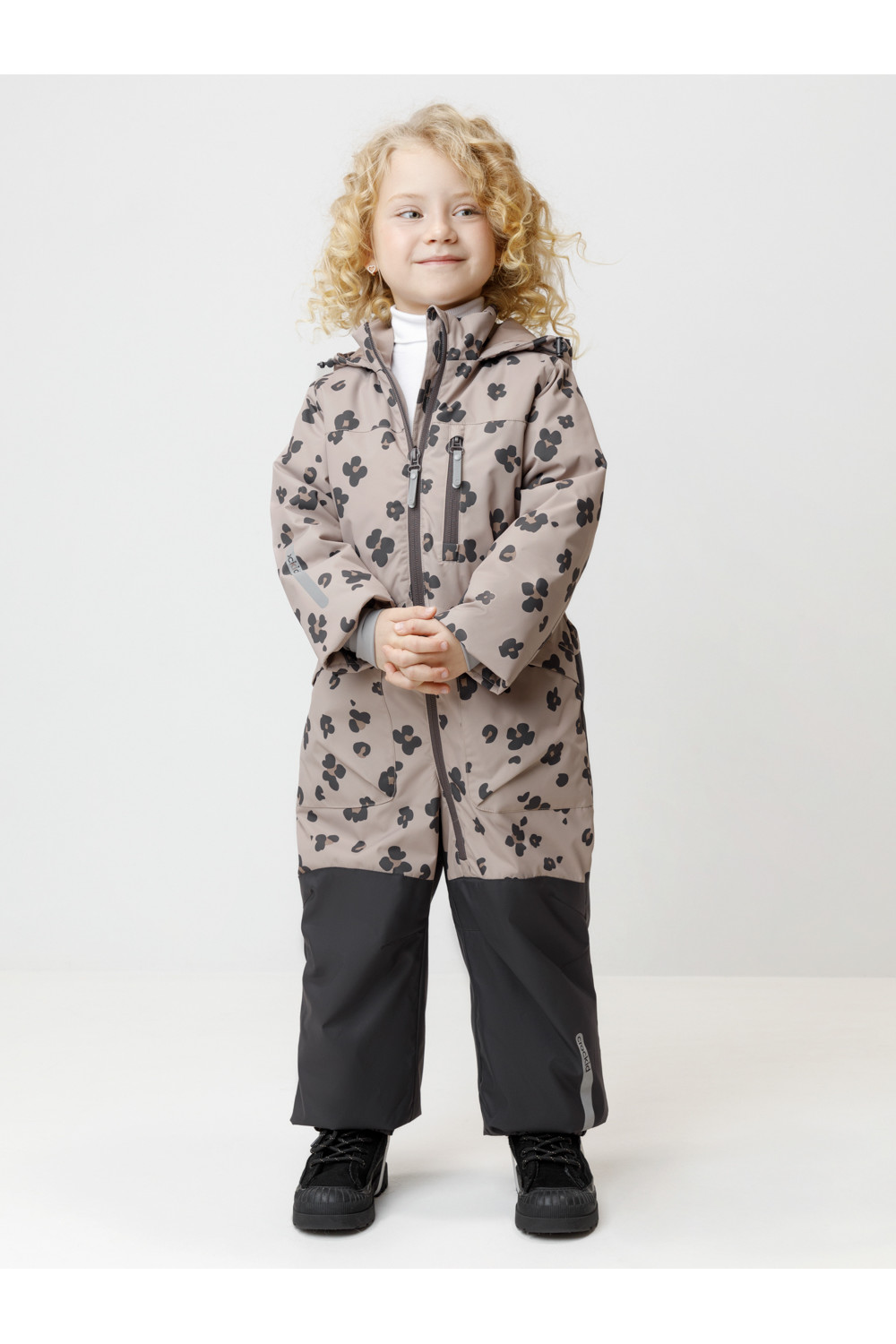 Crockid Комбинезон ВК 60136/н/1 ГР бежевый/ цветочки пятнышки Crockid