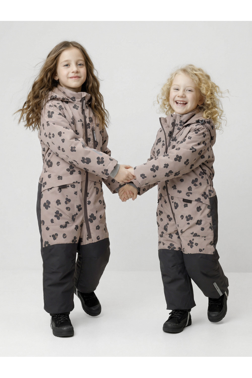 Crockid Комбинезон ВК 60136/н/1 ГР бежевый/ цветочки пятнышки Crockid