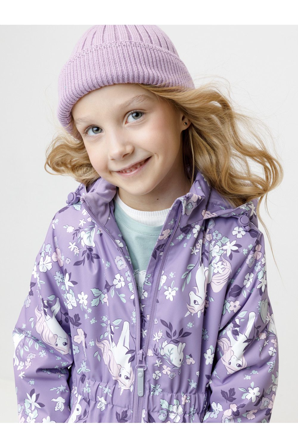 Crockid Куртка ВК 32142/н/15 УЗГ лиловый/ сказка в цветущем саду Crockid