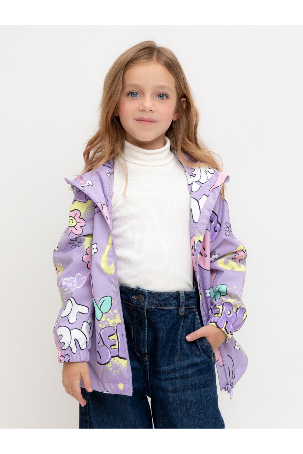 Crockid Куртка ВК 32177/н/1 Ал пастельно-лиловый/ позитив Crockid