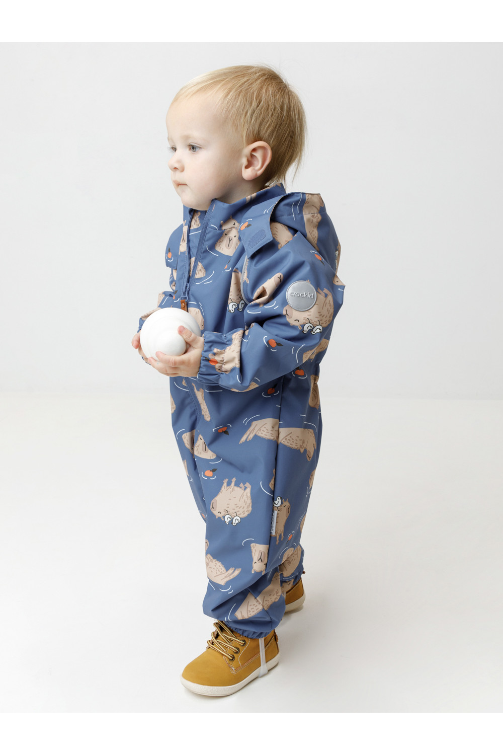 Crockid Комбинезон ВК 60088/н/24 Ал синий, капибары с мандаринами Crockid