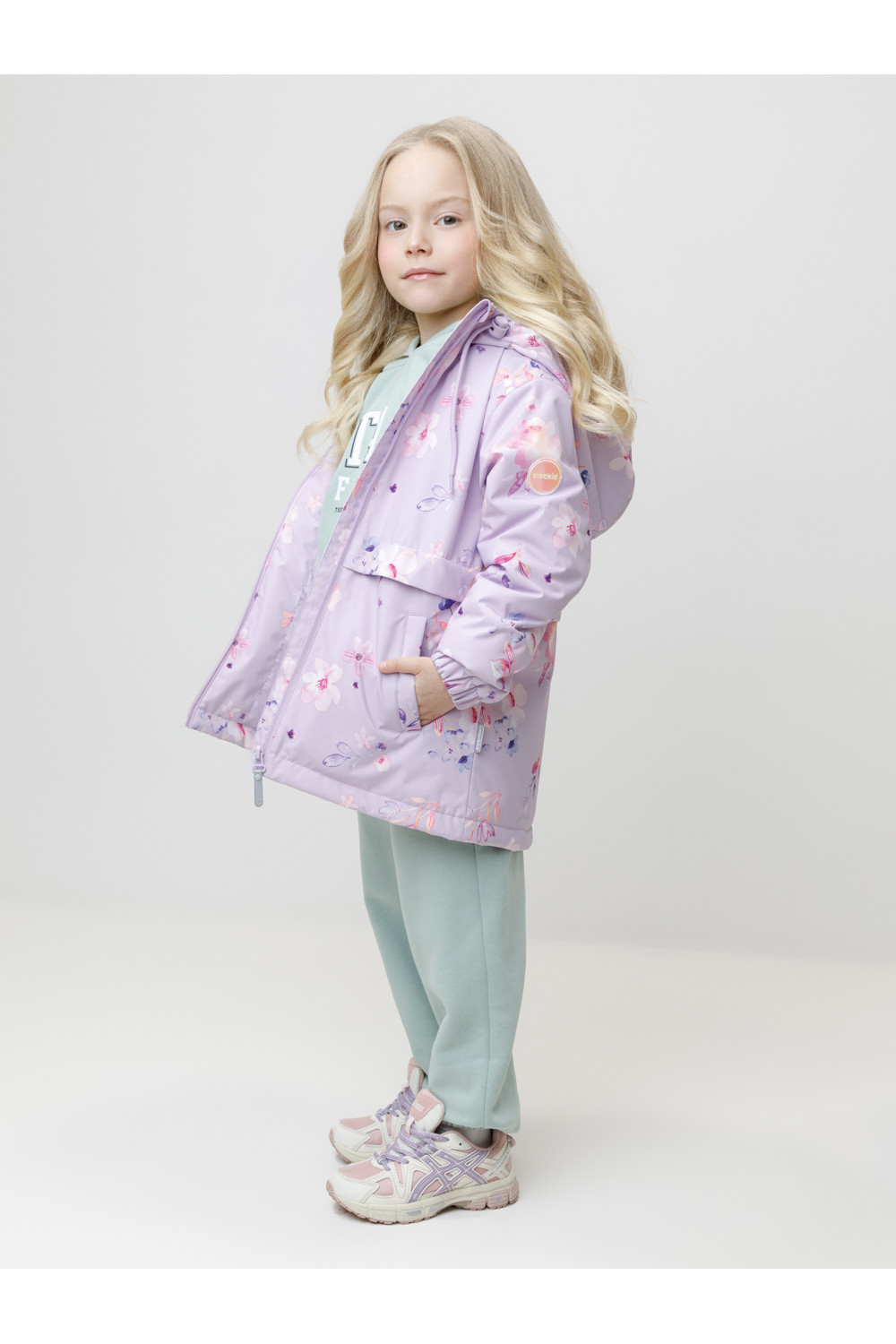 Crockid Куртка ВК 32191/н/2 УЗГ сиреневый/ акварельные цветы Crockid