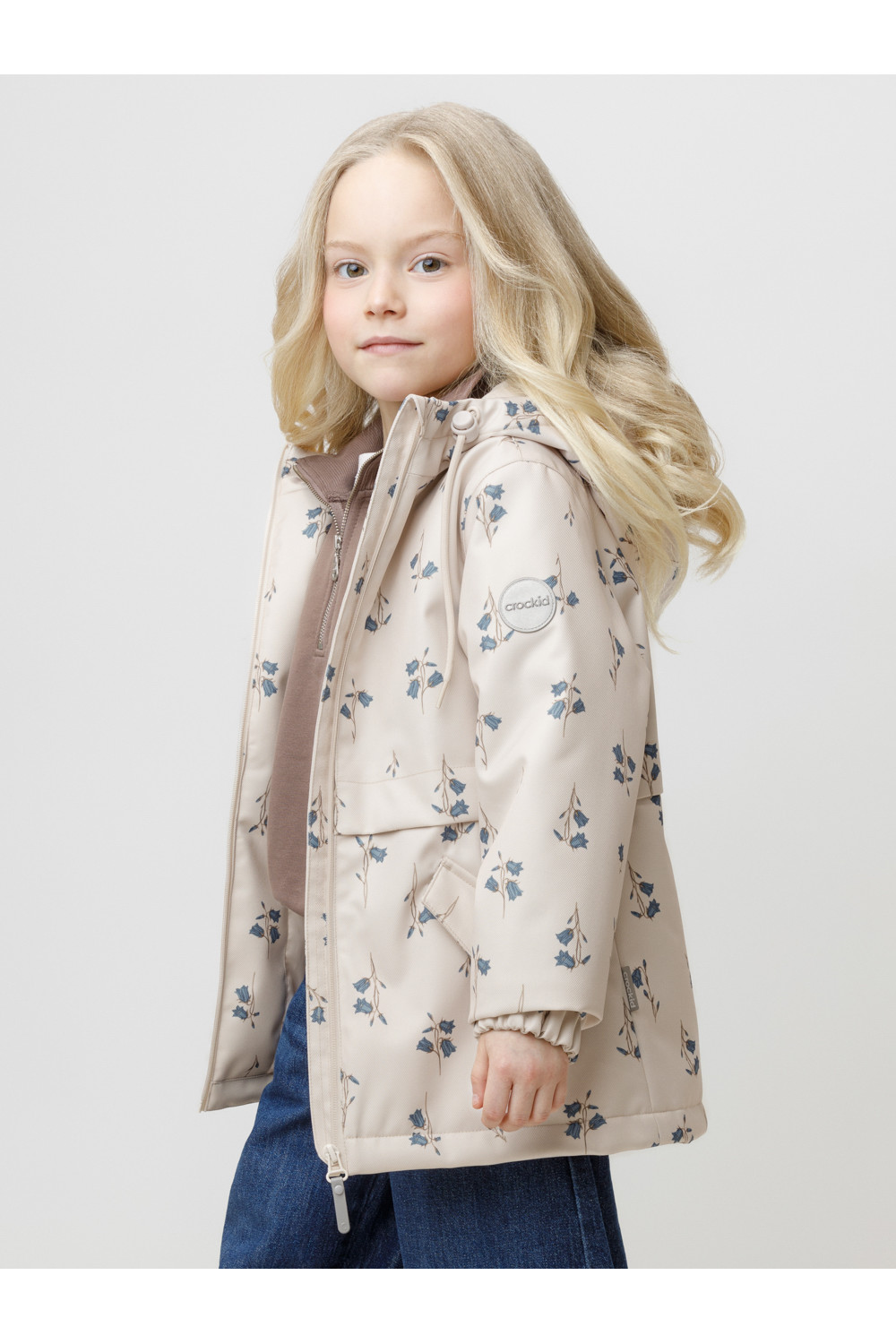 Crockid Куртка ВК 32180/н/3 УЗГ молочный/ колокольчики Crockid