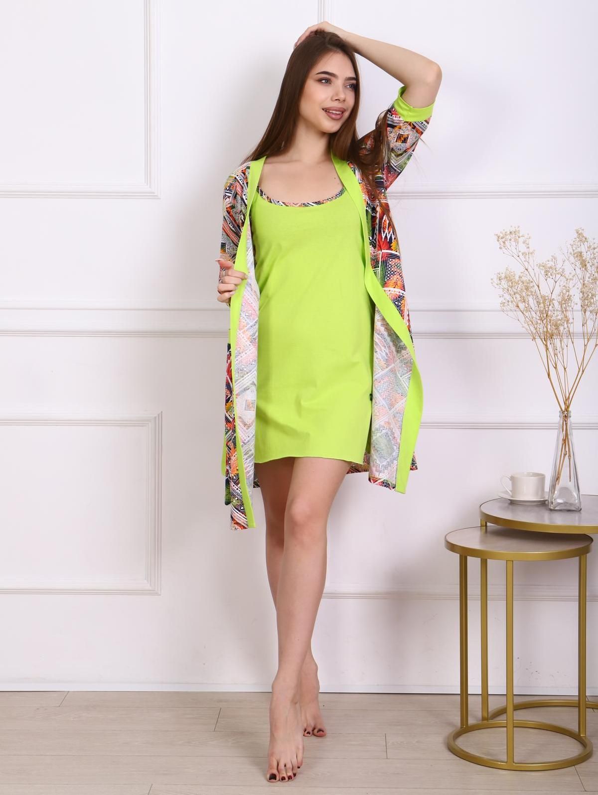 Динара - пеньюар салатовый