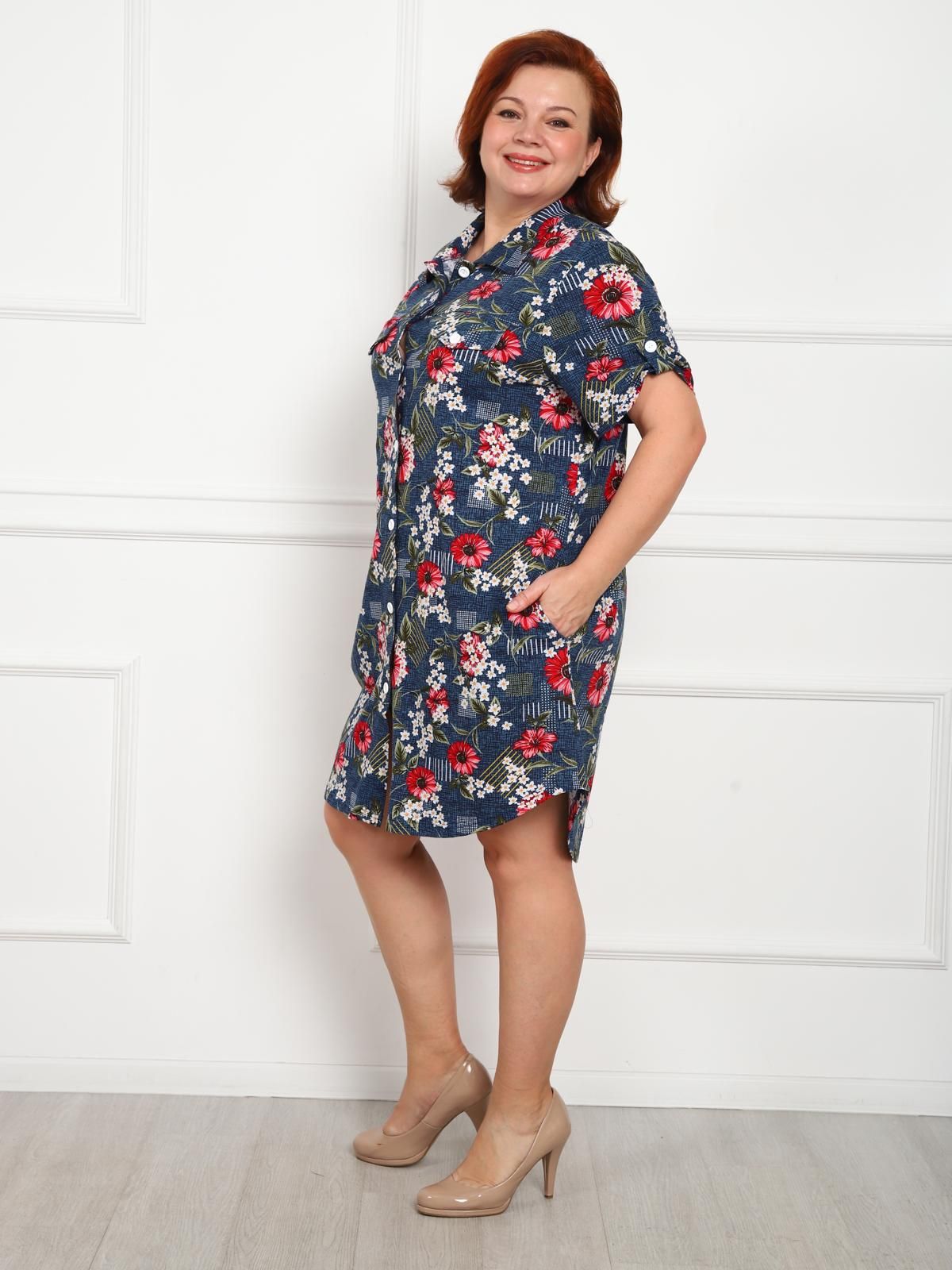 Венгерка - туника индиго