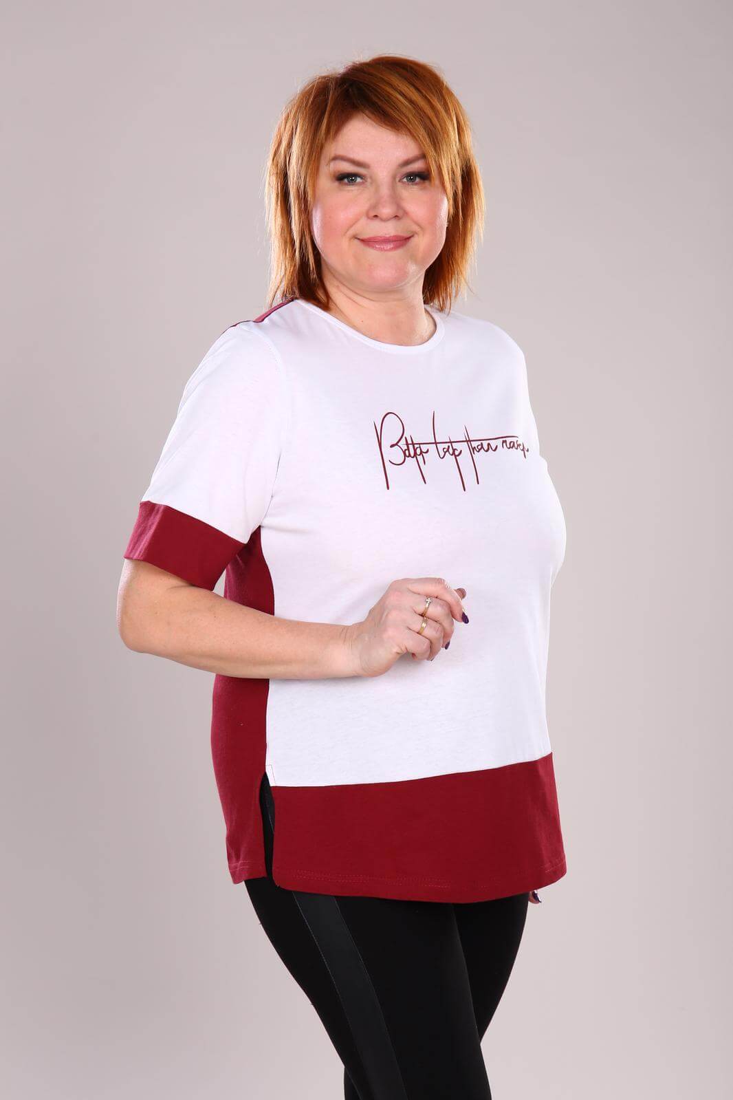 Тедита - футболка бордовый