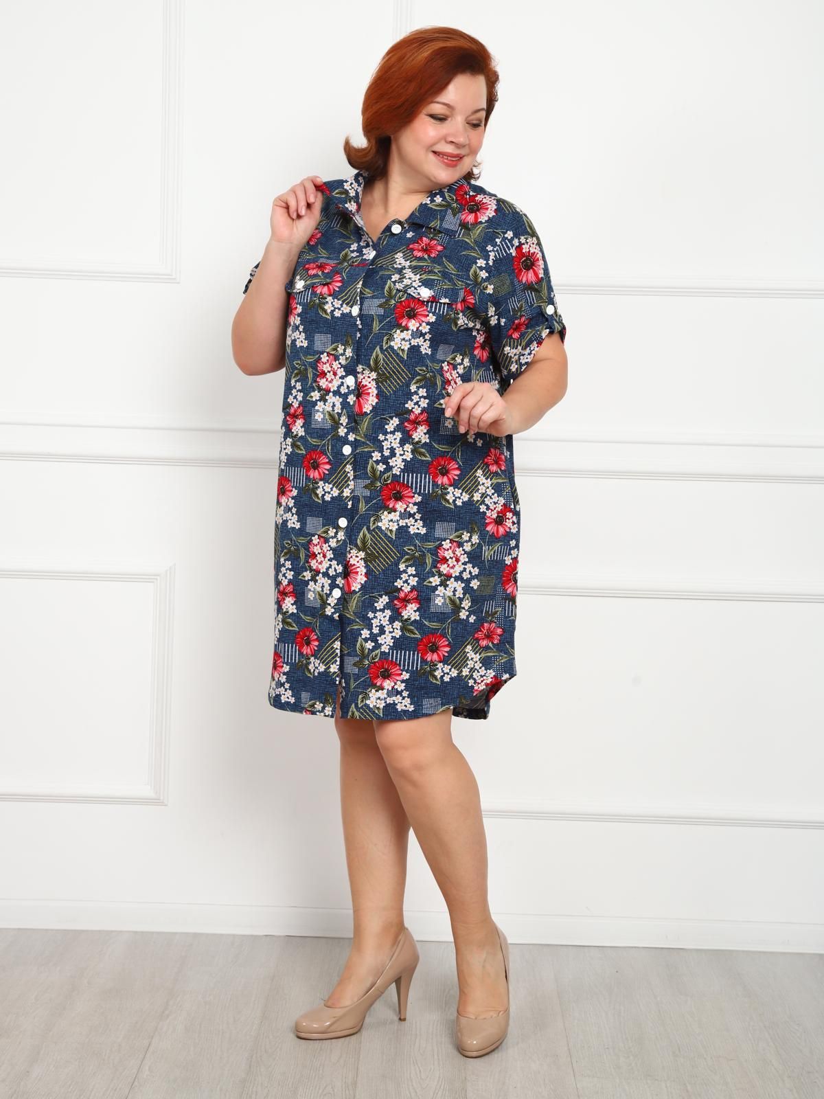 Венгерка - туника индиго