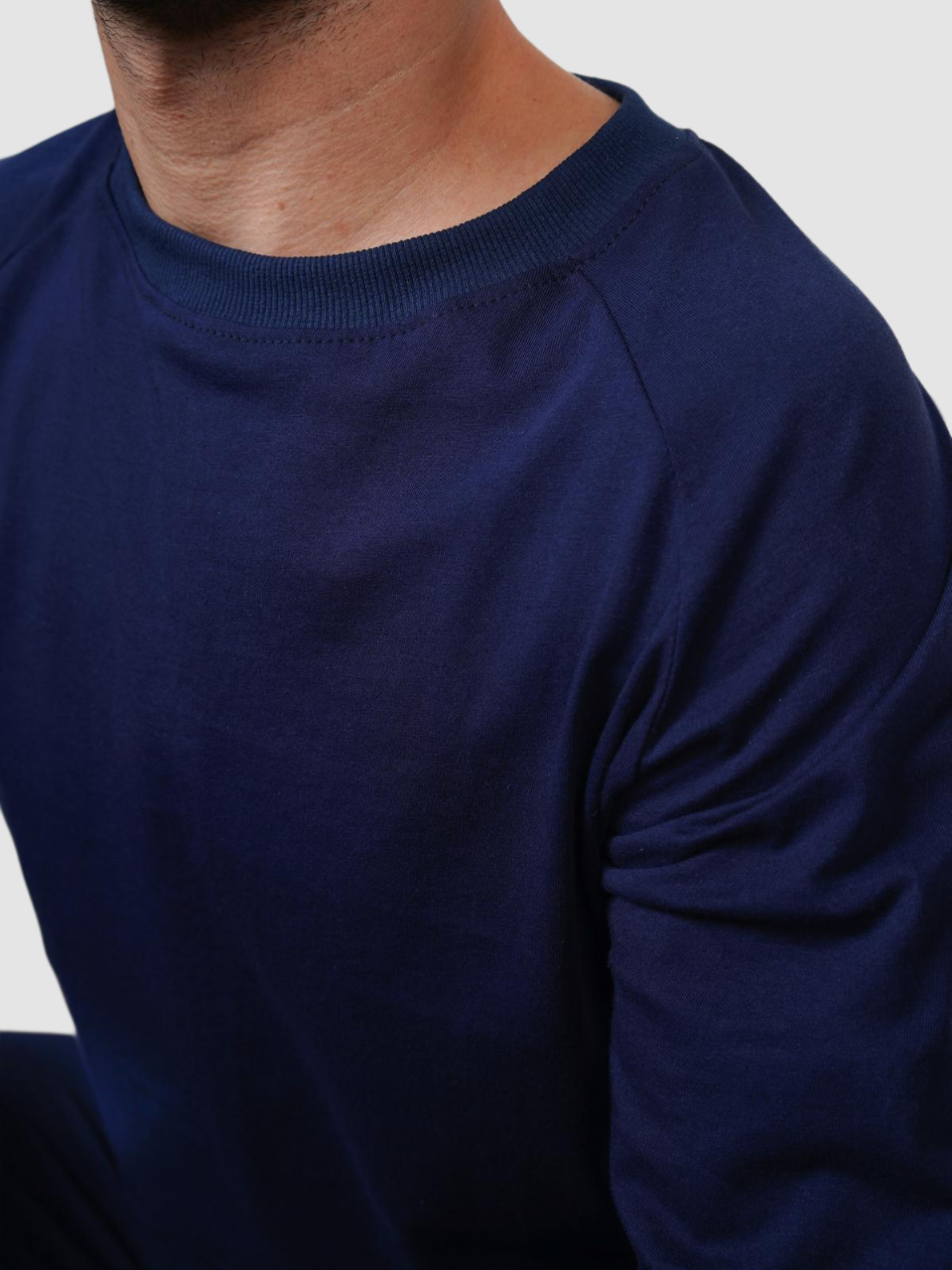 Нат. бел. - пижама синий