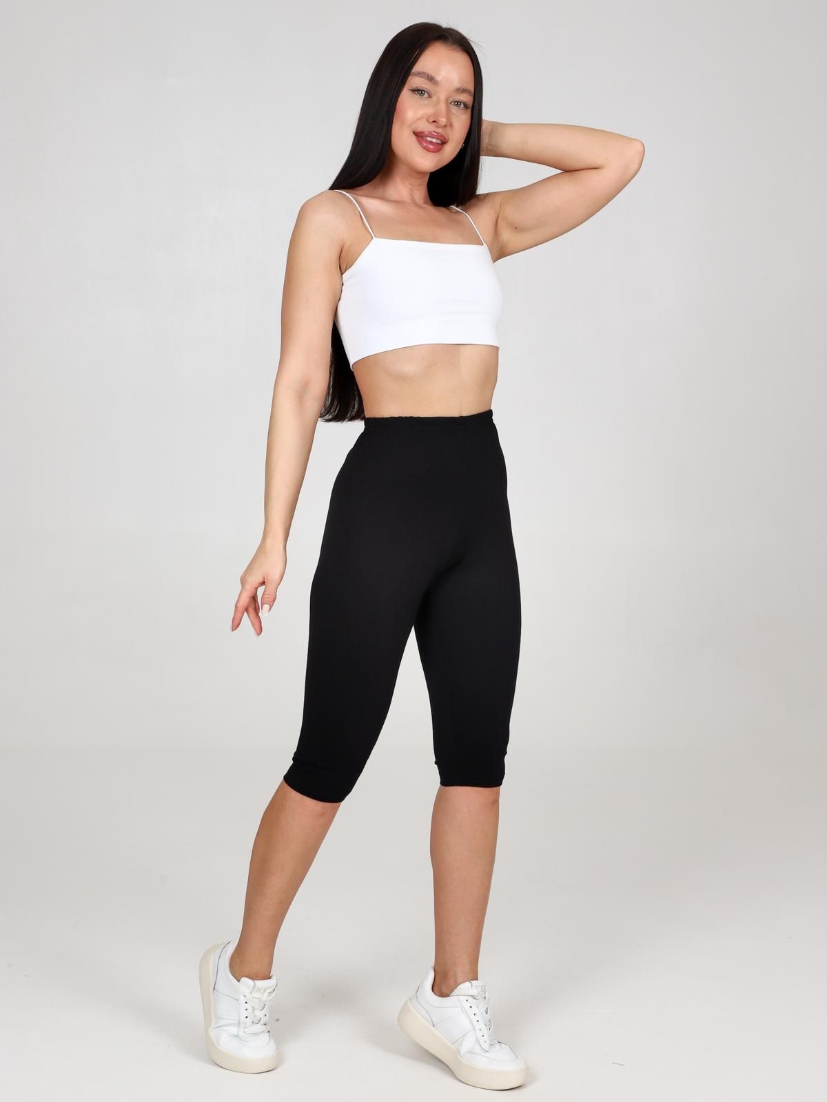 Фитнес - бриджи черный