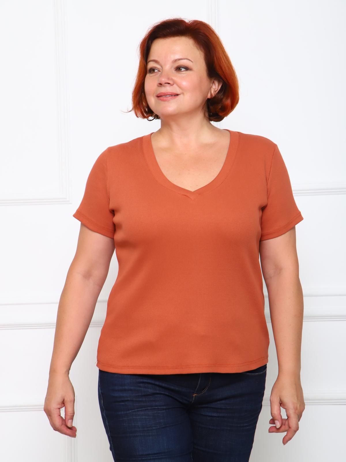 Дубль - футболка кирпичный