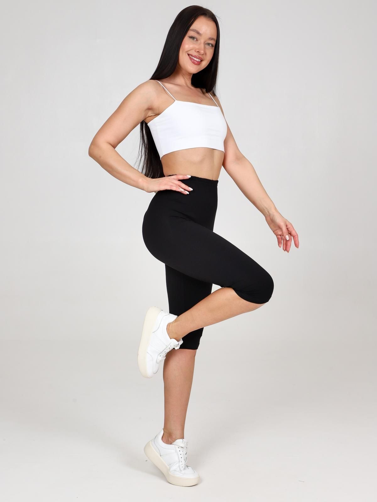 Фитнес - бриджи черный