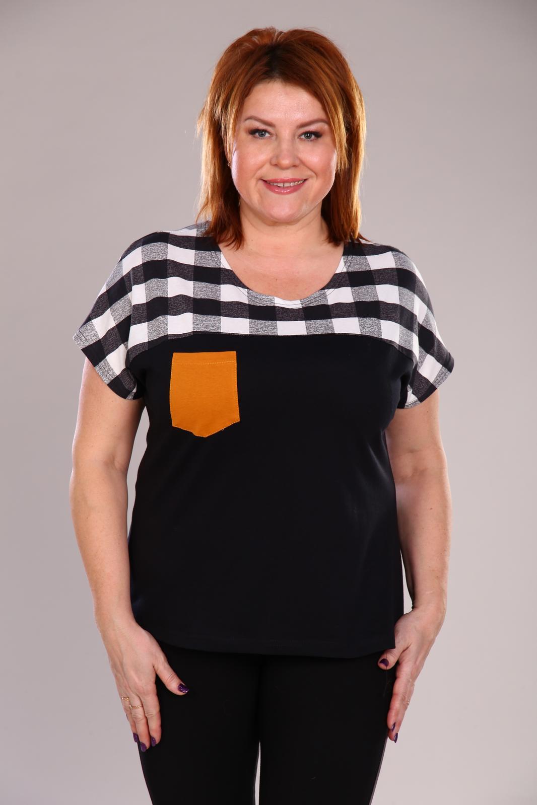 Брюнетка - футболка черный