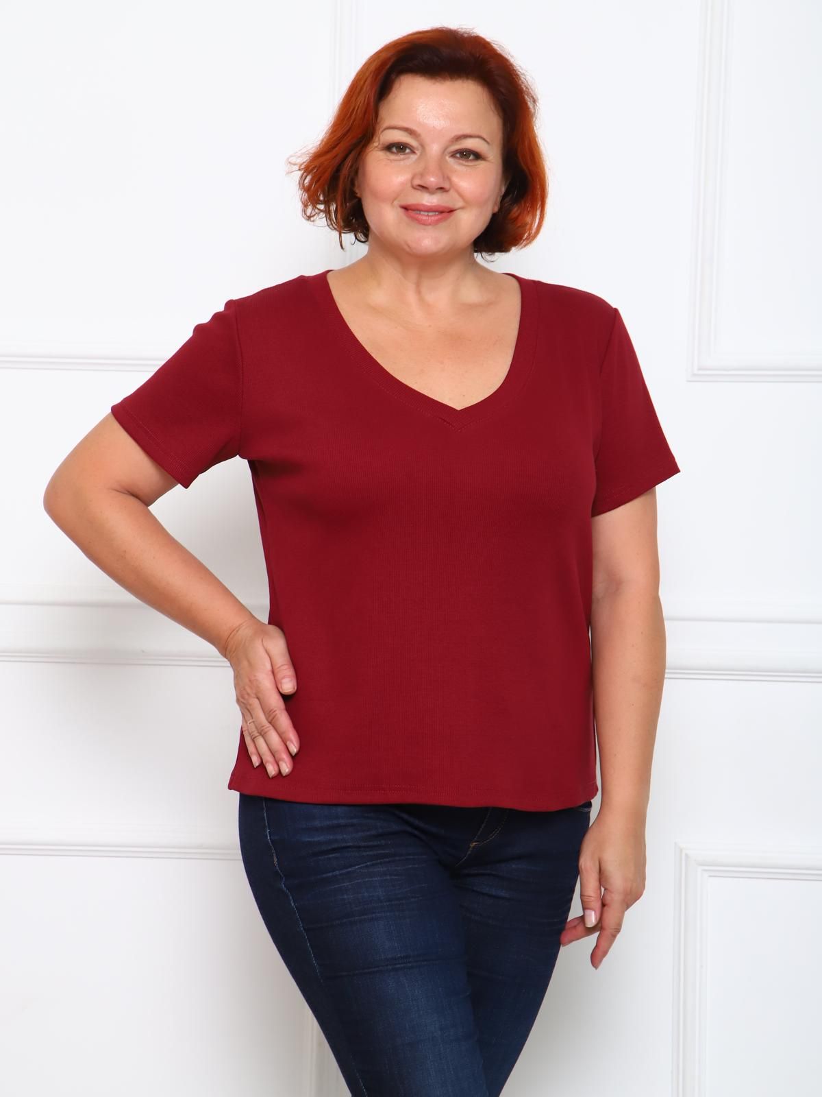 Дубль - футболка бордовый