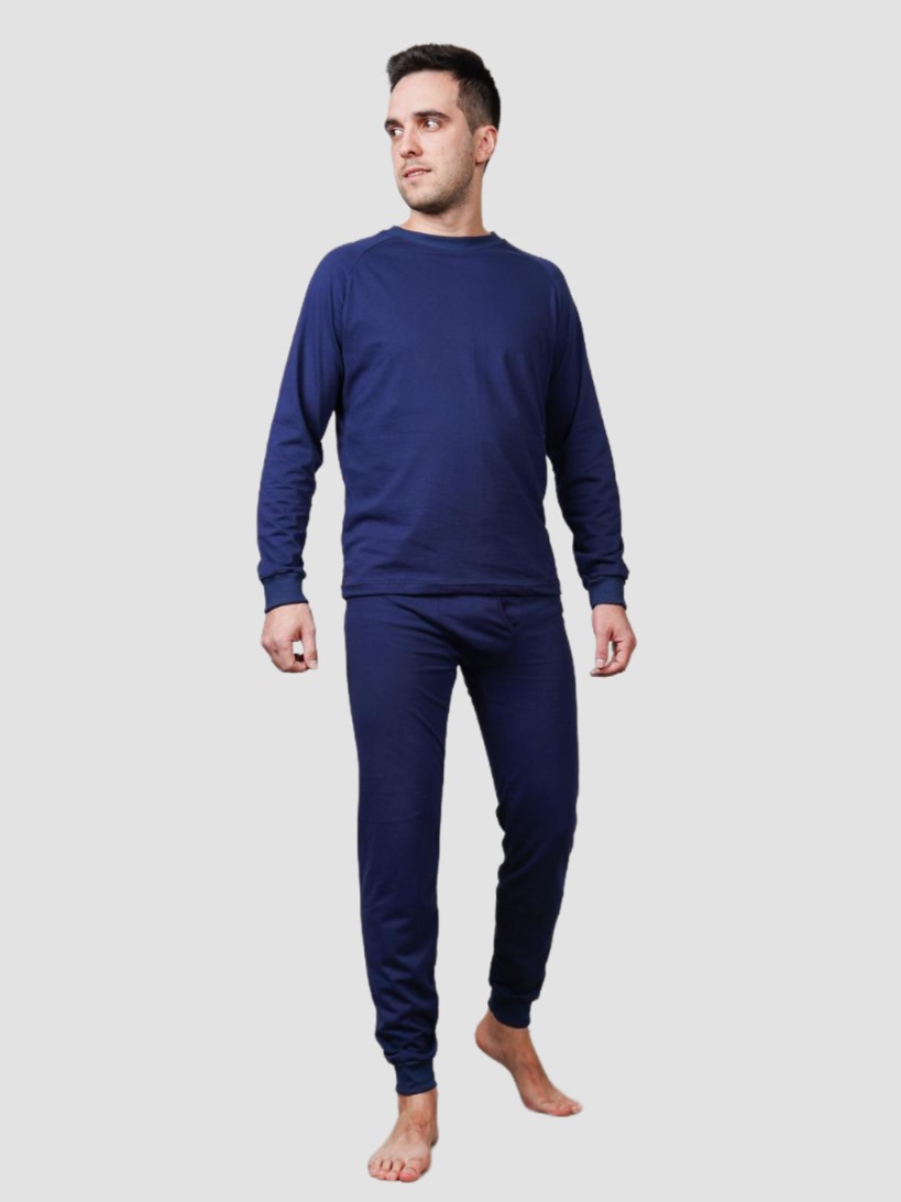 Нат. бел. - пижама синий