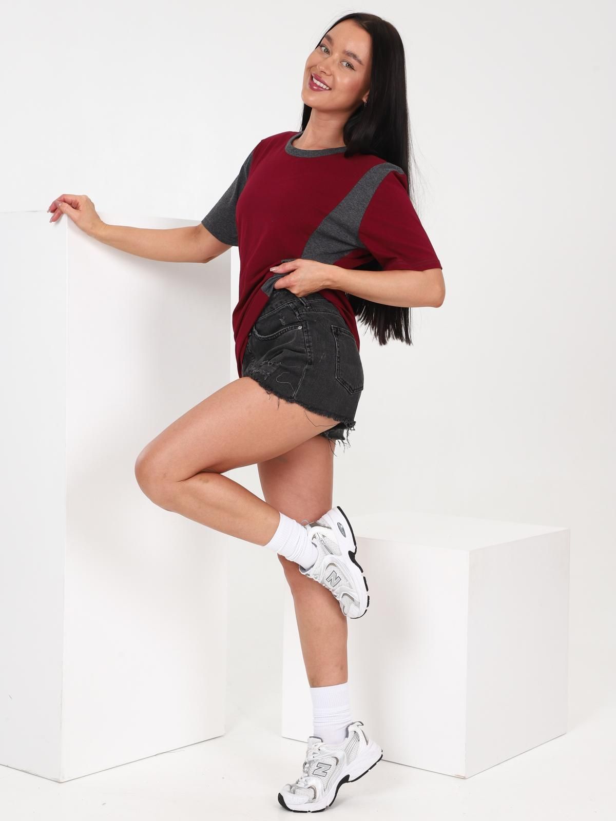 Фитноплюс - футболка бордовый