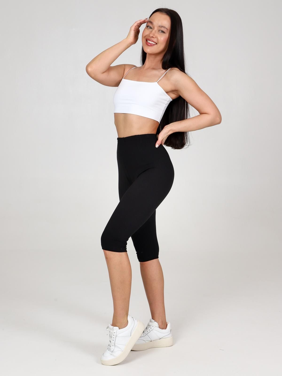 Фитнес - бриджи черный