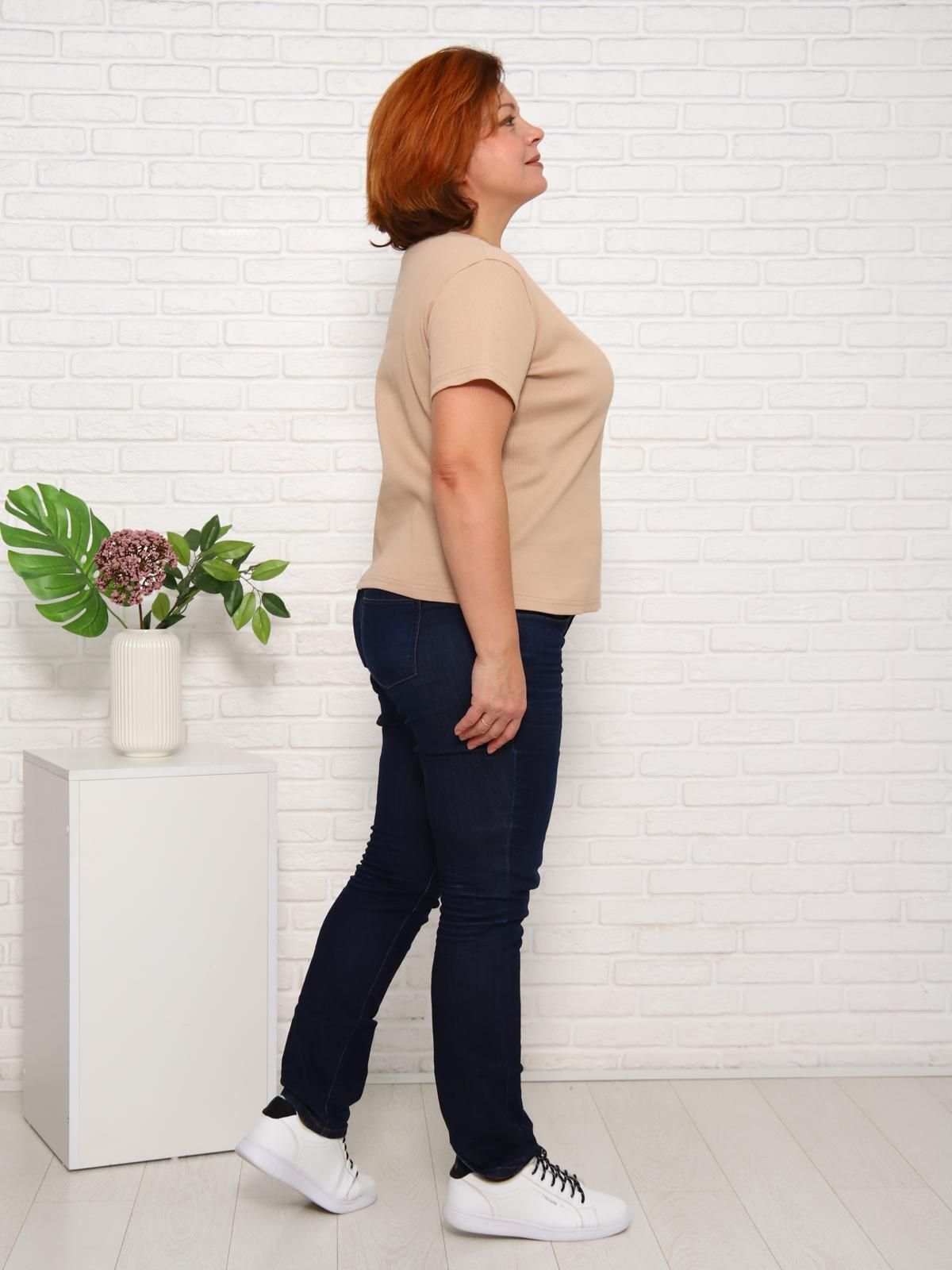 Дубль - футболка бежевый