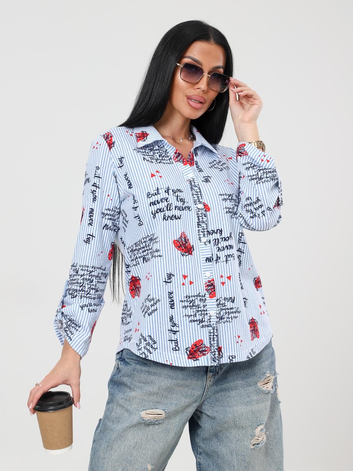 Ковыль - рубашка полоска