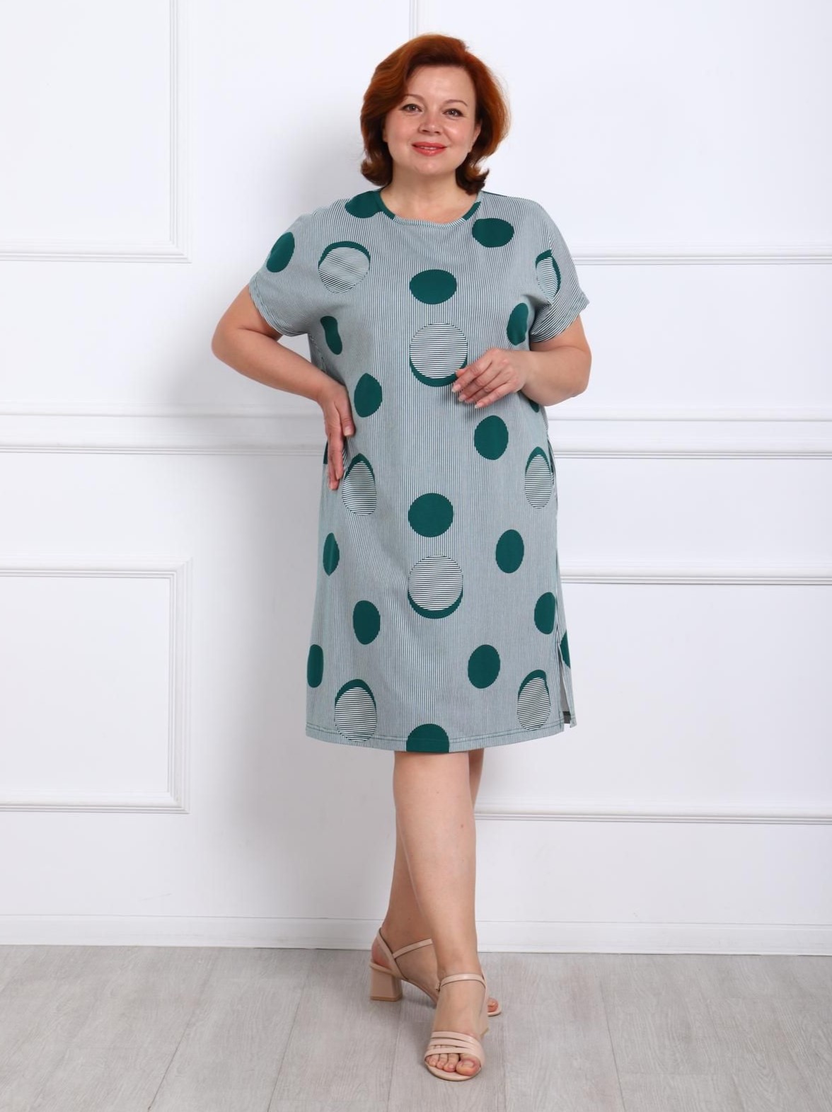 Джустина - туника зеленый