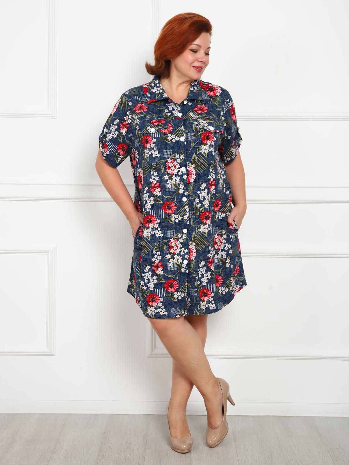 Венгерка - туника индиго