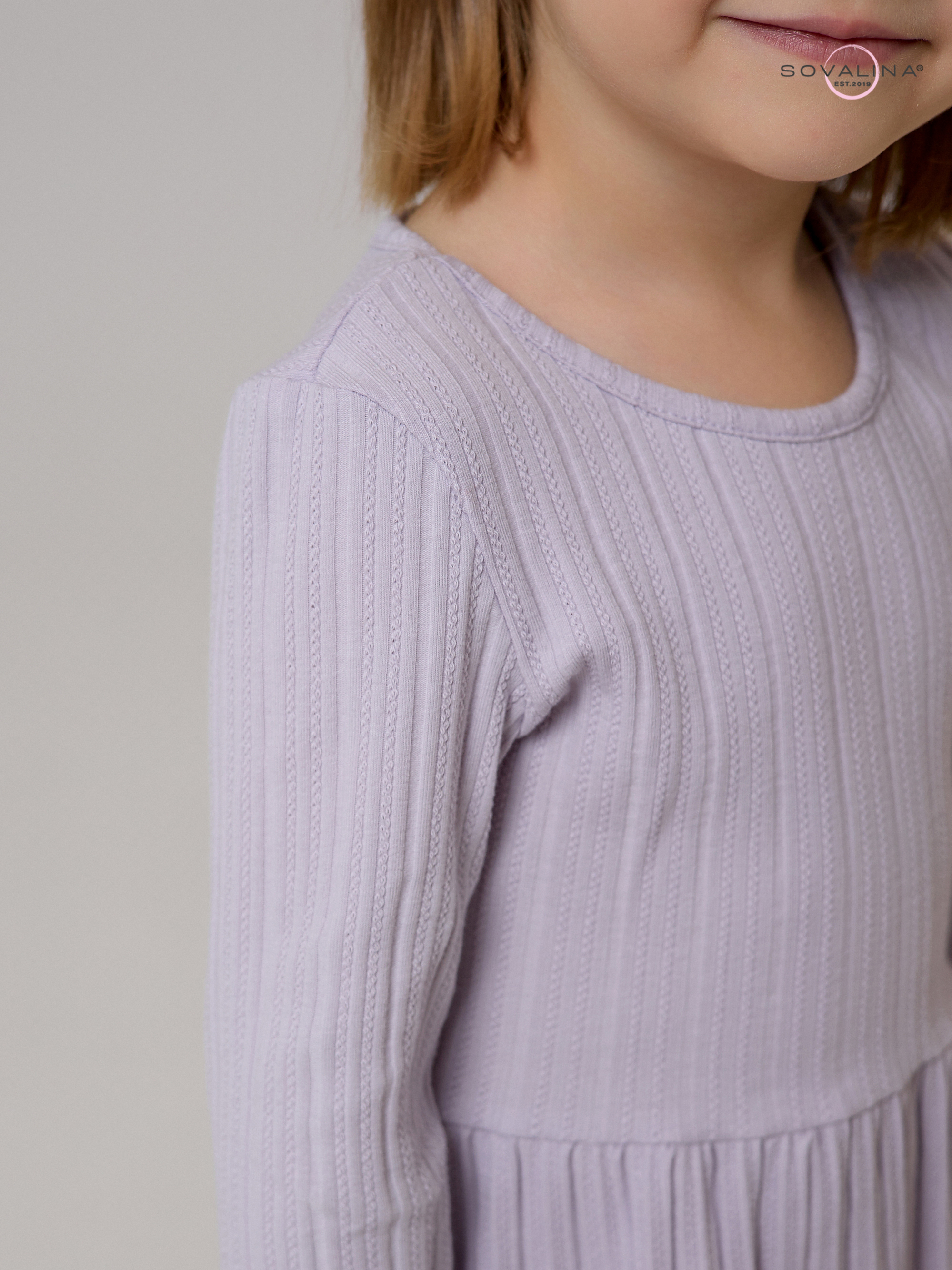 Платье Эля косичка лаванда