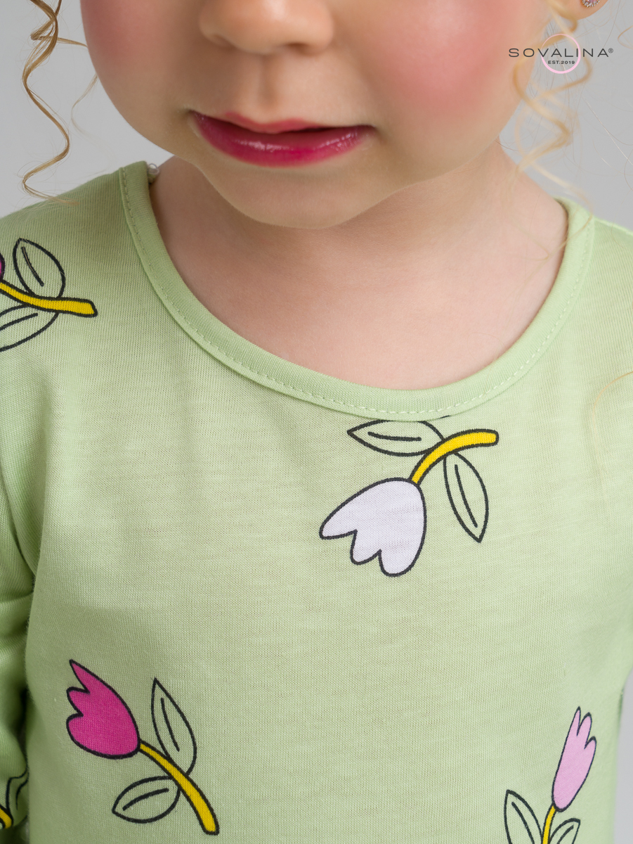 Платье Эля тюльпаны шалфей