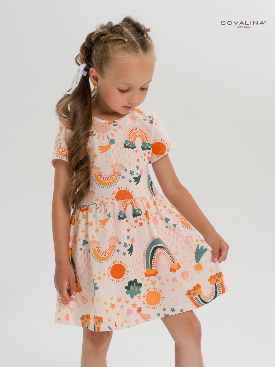 Платье Лето радуга бохо