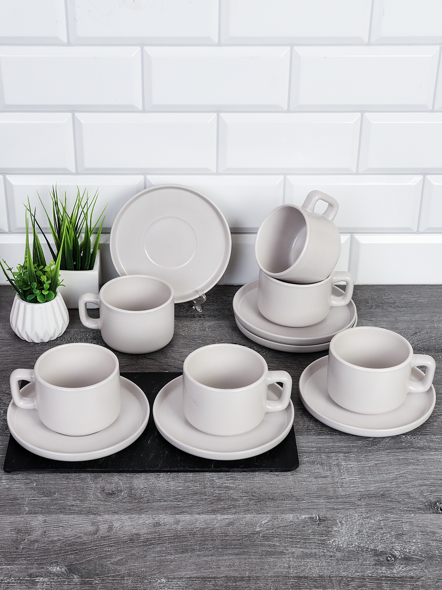 Чайная пара 300 мл / CS-100 white /уп 6/36/ Белый (Оттенок топленного молока)