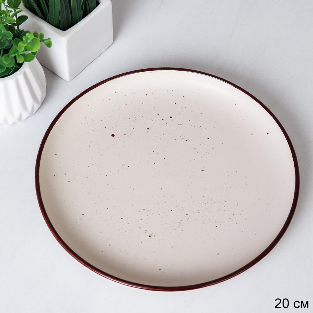 Тарелка 200 мм Точки / 1500-8 /уп 36/ Ручная работа