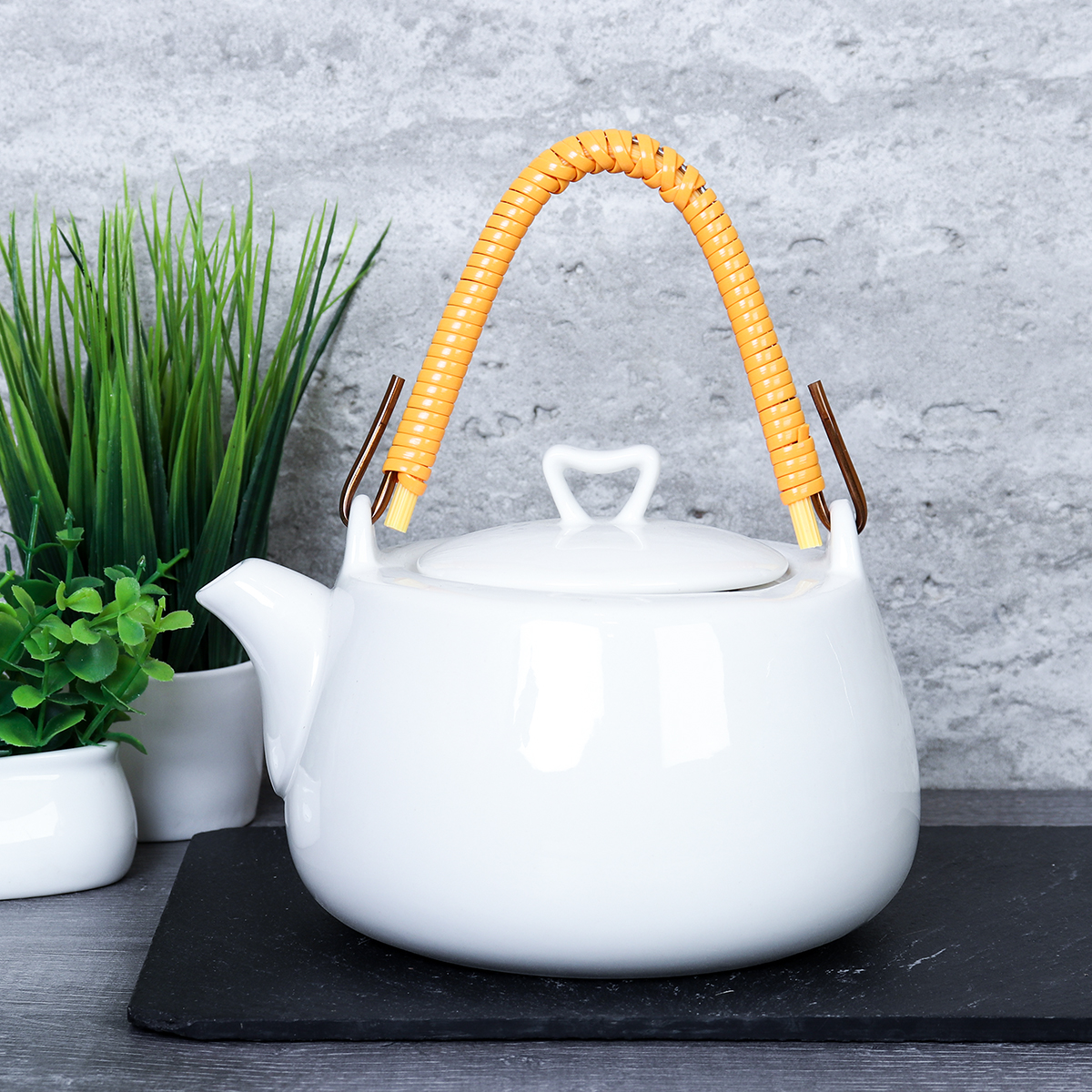 Чайник заварочный 800 мл с плетеной ручкой / Z-537 /уп 18/