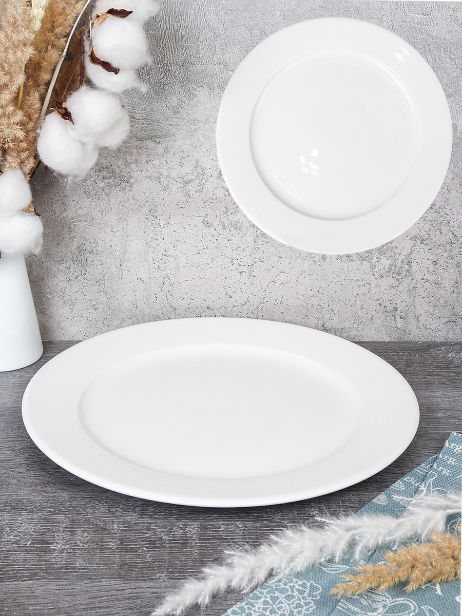 Тарелка круглая 26,5 см / RU-795 /уп 22/ белое