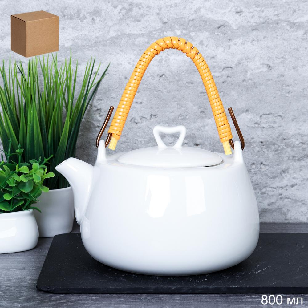 Чайник заварочный 800 мл с плетеной ручкой / Z-537 /уп 18/