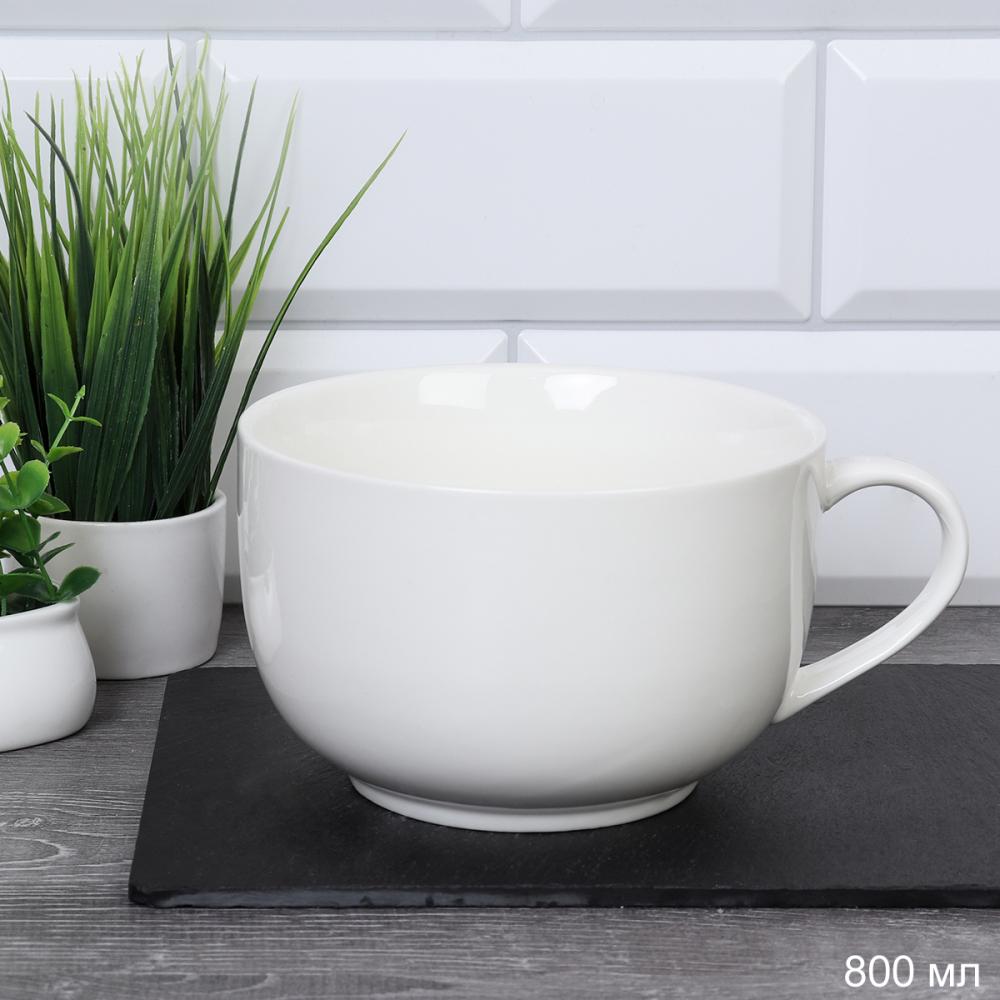 Бульонница-супница 800 мл с ручкой / MN-142 /уп 16/