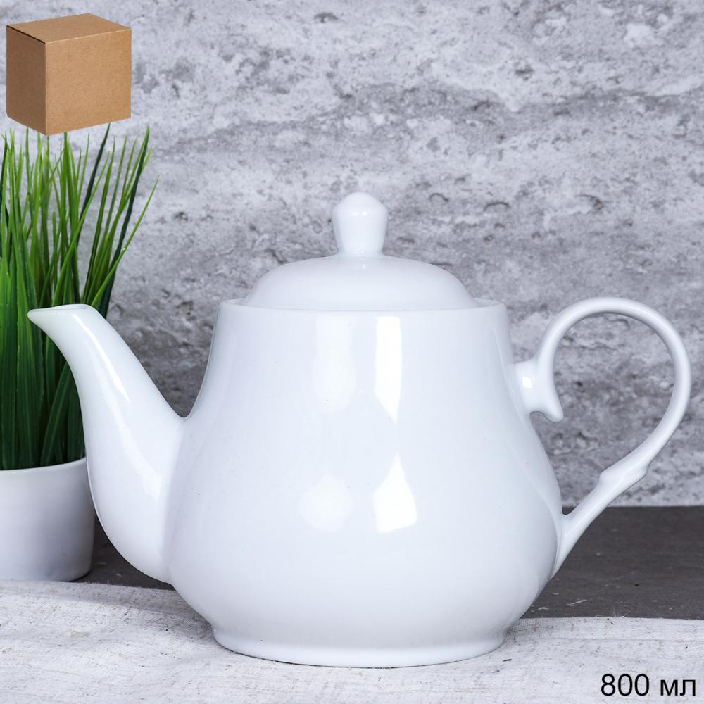 Чайник заварочный 800 мл / EG-101 /уп 18/ костяной фарфор