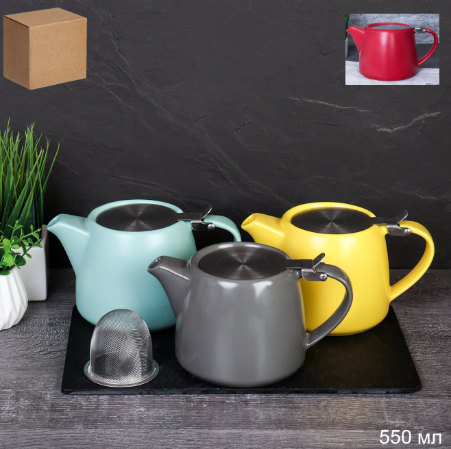 Чайник заварочный 550 мл Модерн / KYT-5 /уп 18/ с ситом