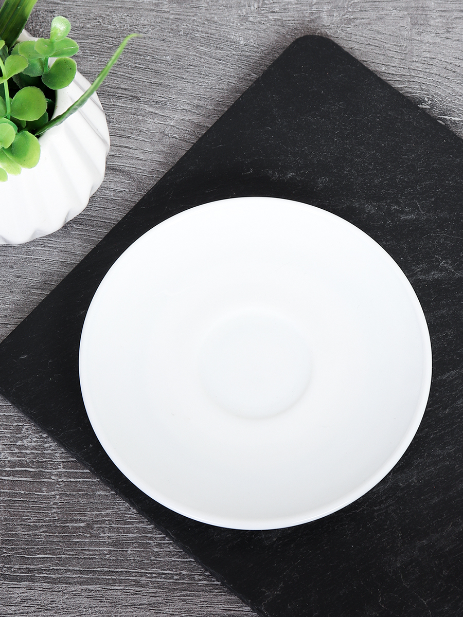 Блюдце 110 мм белое круглое кофейное / CB85-45 (WHITE ) /уп 96/ белое