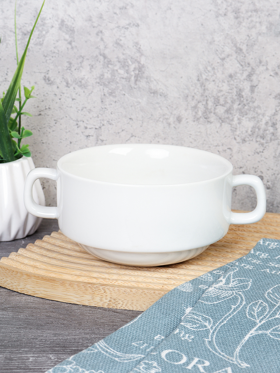 Бульонница 280 мл с ручками / T-9473 /уп 32/ супница