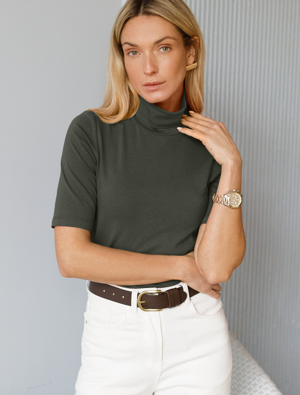 ст. цена1190руб.! VILATTE Джемпер D49.955темно-оливковый