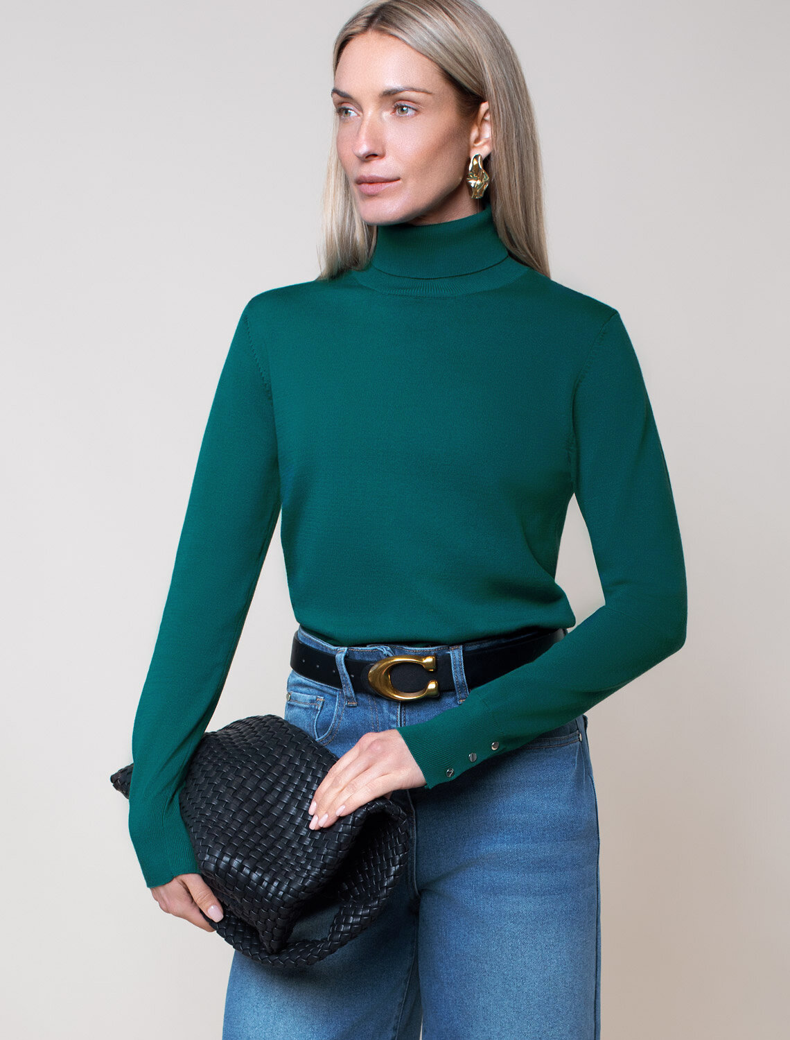 ст. цена1890руб.! VILATTE Свитер D34.197зеленый