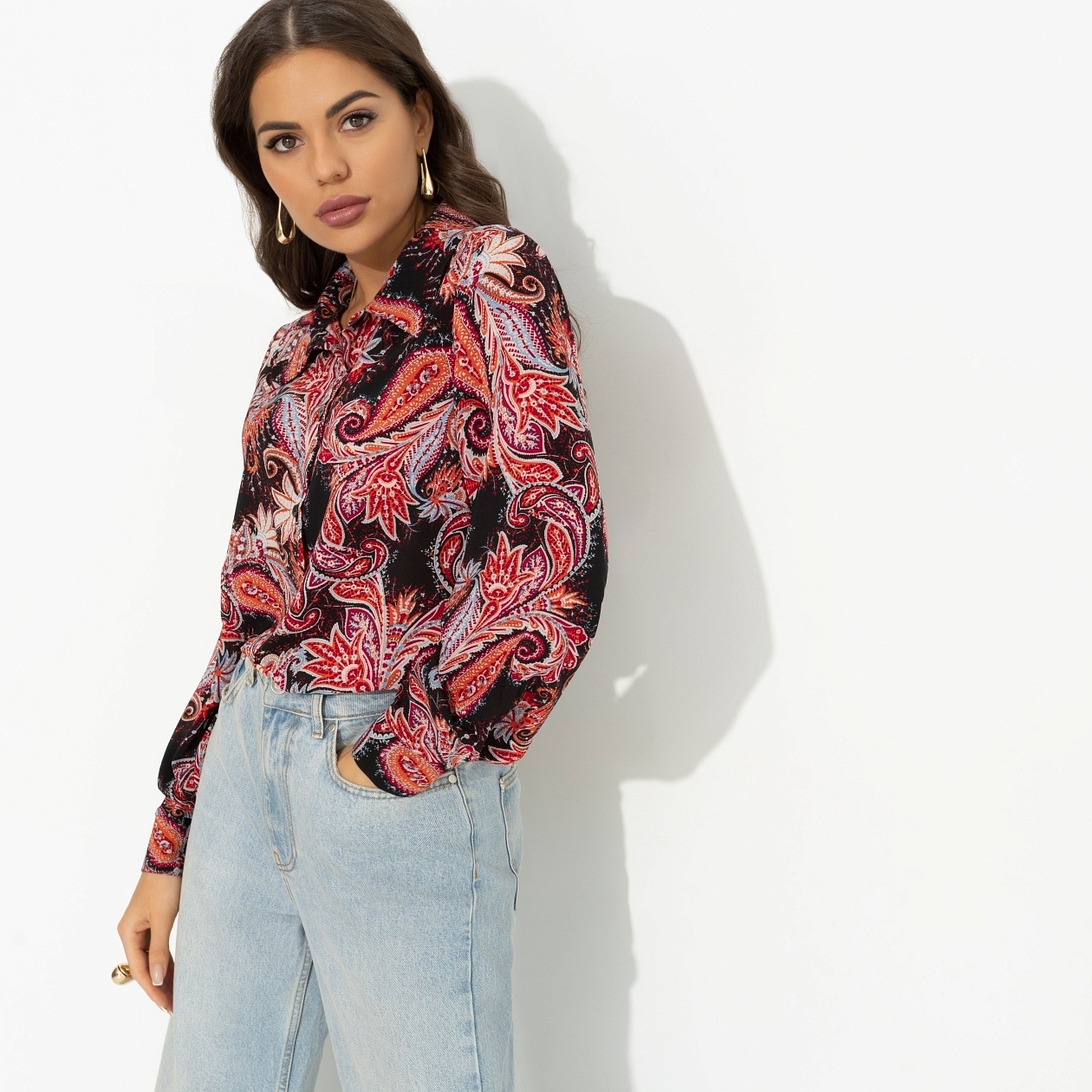 Рубашка нарядная, Цветущее очарование (эффектная)