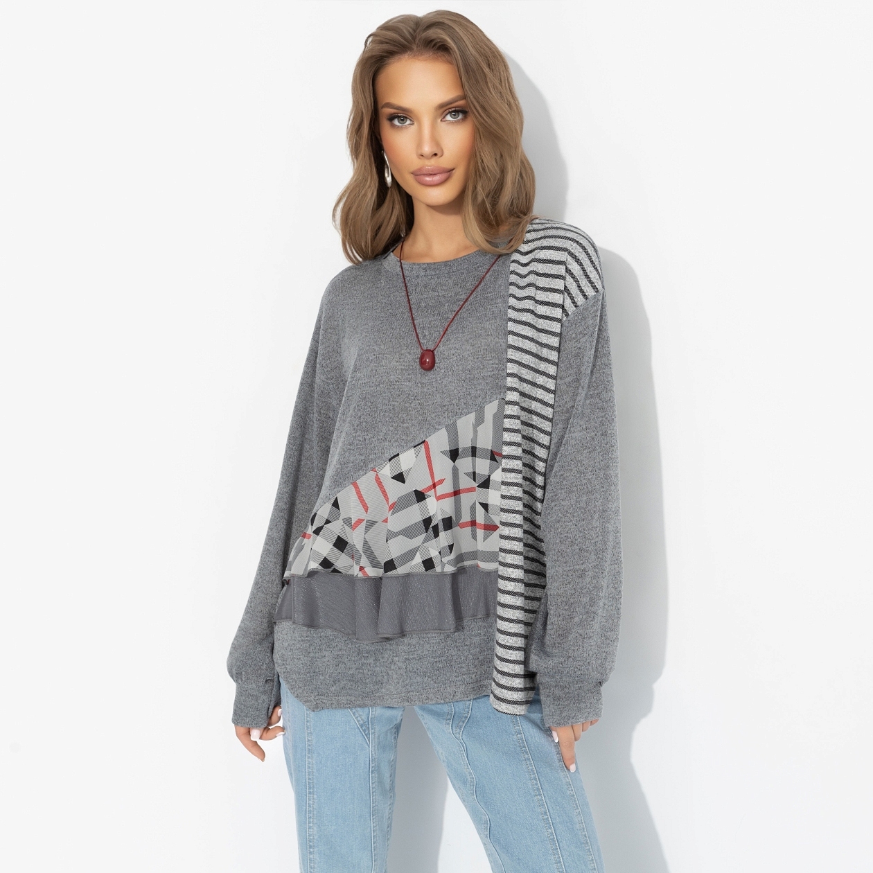 Свитшот комбинированный, Выбираю себя (стайл)