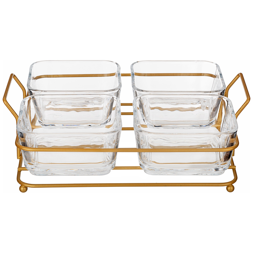 МЕНАЖНИЦА 4 СЕКЦИИ НА ПОДСТАВКЕ 270 МЛ 10,5*10,5*5,5СМ