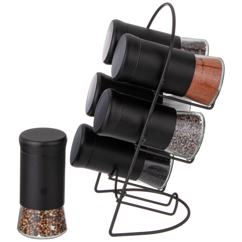 НАБОР БАНОЧЕК ДЛЯ СПЕЦИЙ ИЗ 6 ШТ. НА МЕТАЛ. ПОДСТАВКЕ