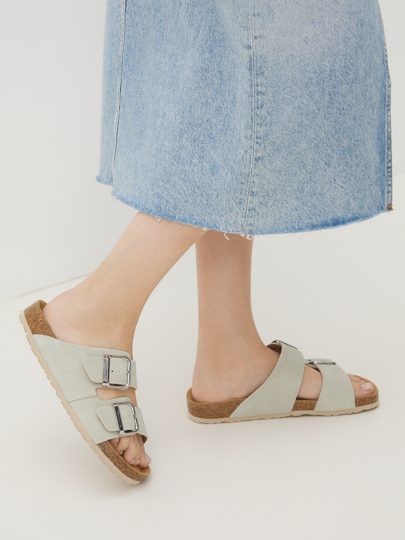 Женские шлепанцы TAMARIS CORRA 4384673, зеленовато-серый