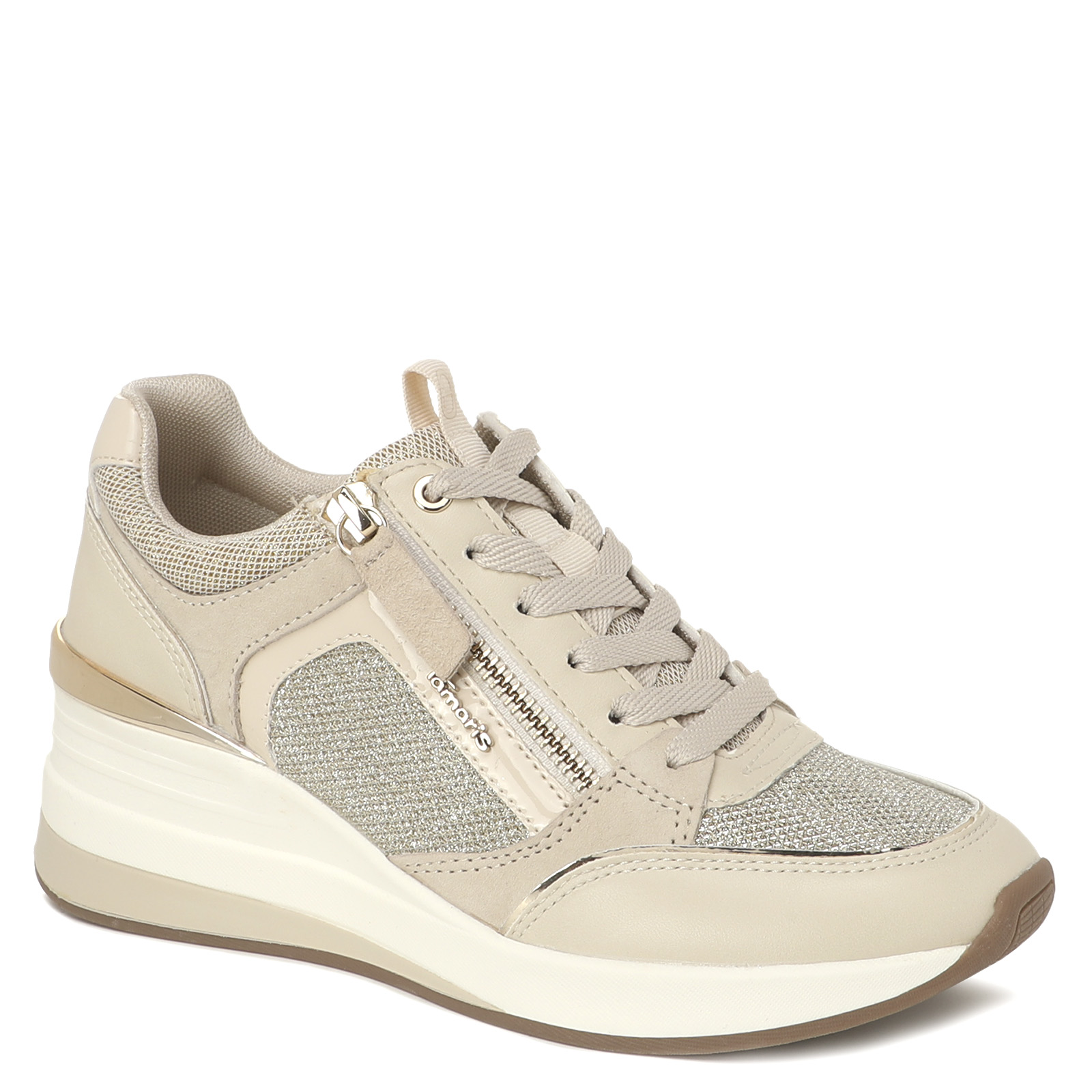 Женские кроссовки на танкетке TAMARIS ZOE 3576145, светло-бежевый