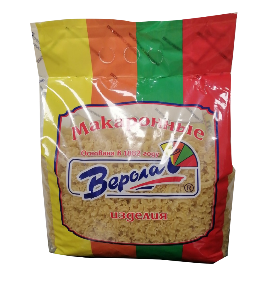Макароны Верола Гребешки гр. В в/с, 3 кг