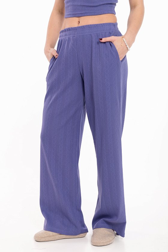 Брюки свободные из рибаны М325432с