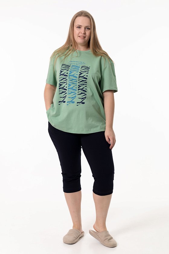 Костюм футболка и капри М325402Пшс