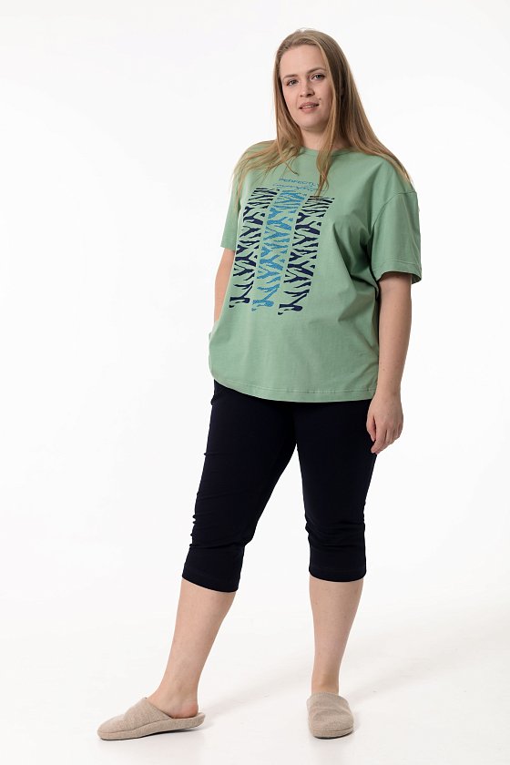 Костюм футболка и капри М325402Пшс