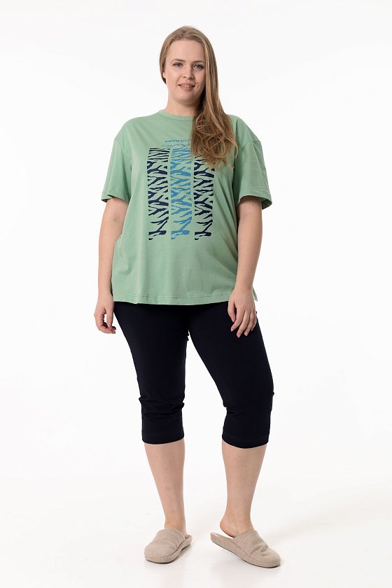 Костюм футболка и капри М325402Пшс